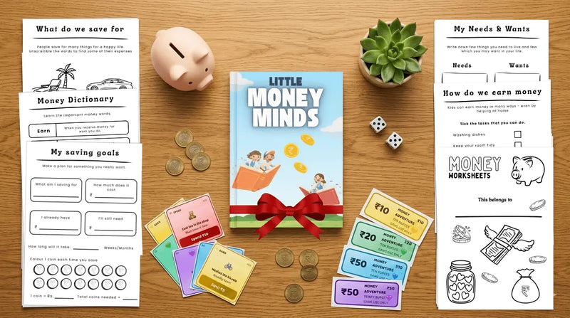Money Smart Kids Starter Kit — all 6 components laid out